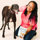 Dr. Cherice Roth with dog and Digestive Aid - Elk Supplement Mix-in for Dogs