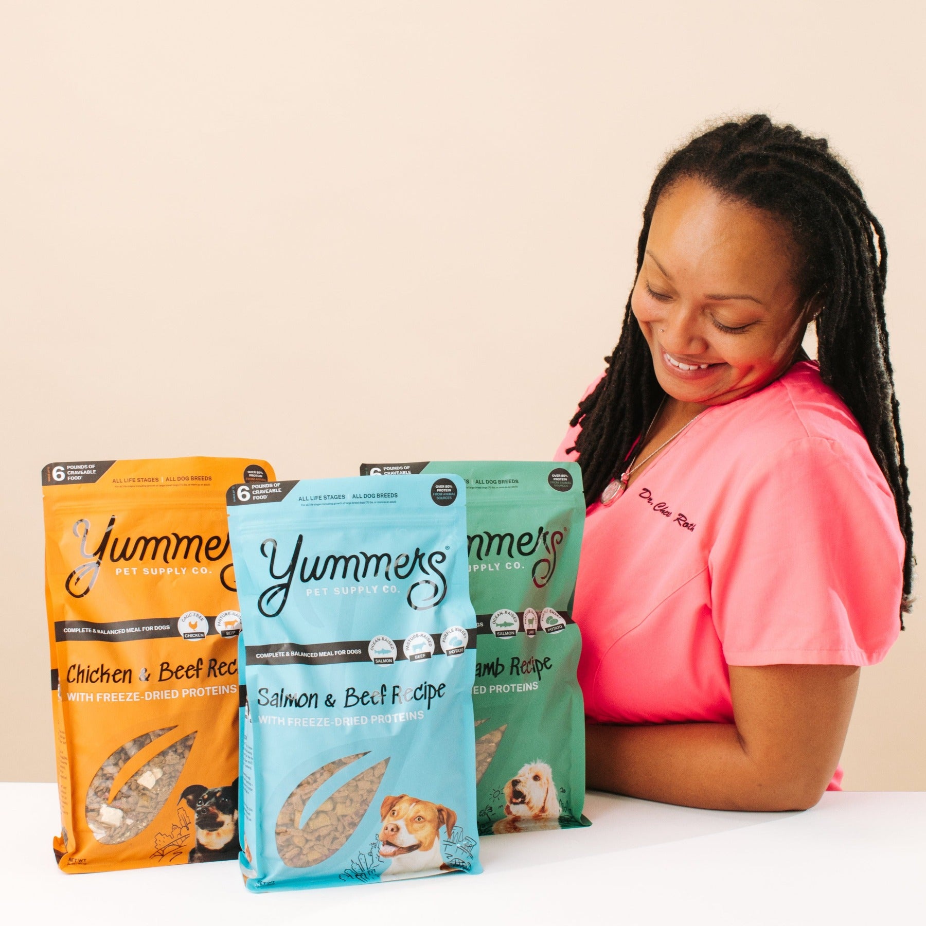 Dr. Cherice Roth with Yummers Dog Food Sampler Bundle