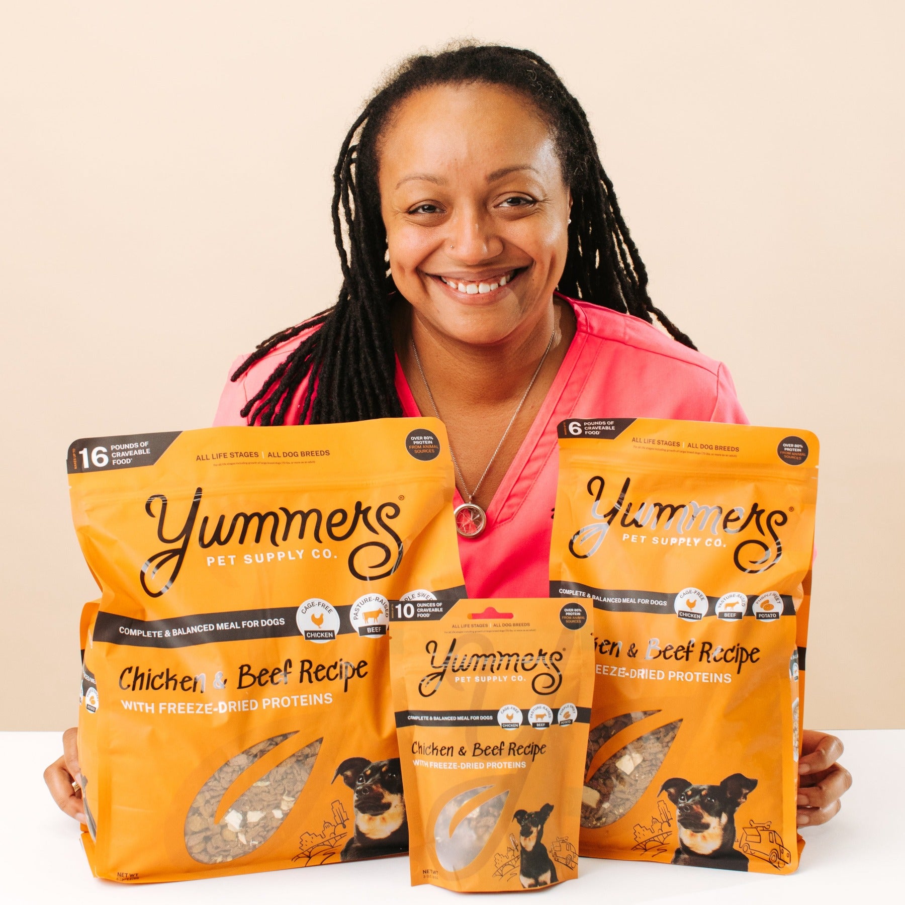 Dr. Cherice Roth with Yummers Chicken & Beef Dog Food