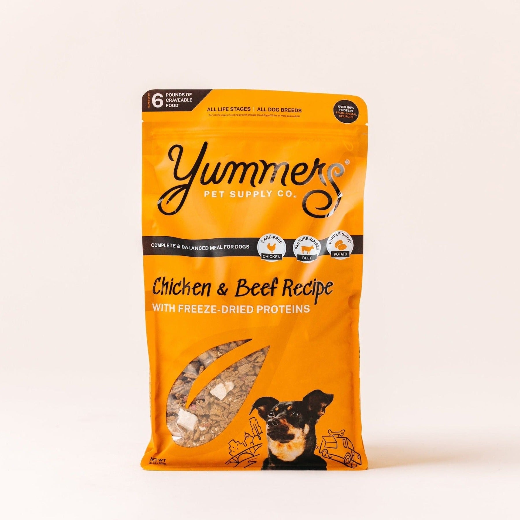 Yummers Pets Freeze dried Chicken Beef Dog Food