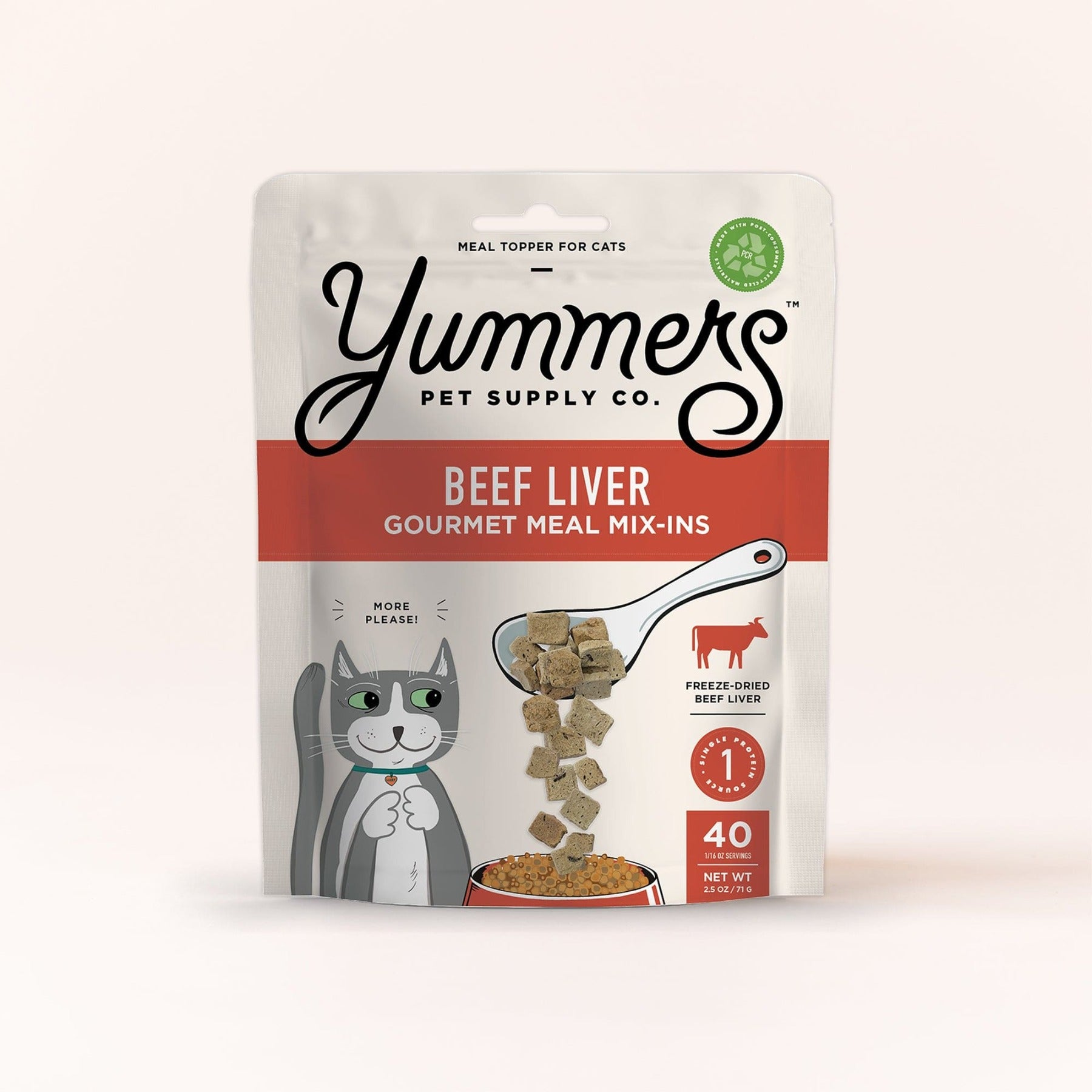 Freeze-dried Beef Liver Gourmet Meal Mix-in for Cats - front