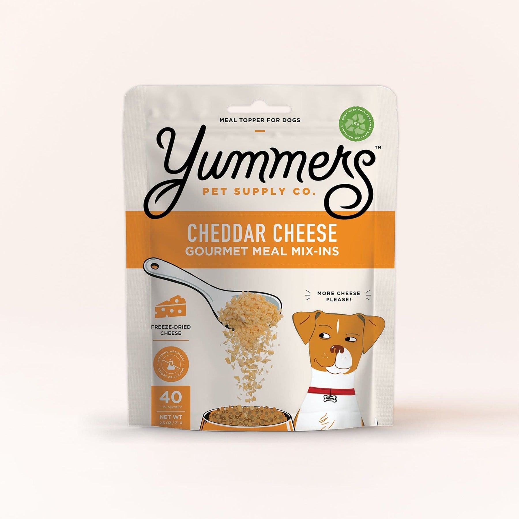 Freeze-dried Cheddar Cheese Gourmet Meal Mix-in for Dogs - front