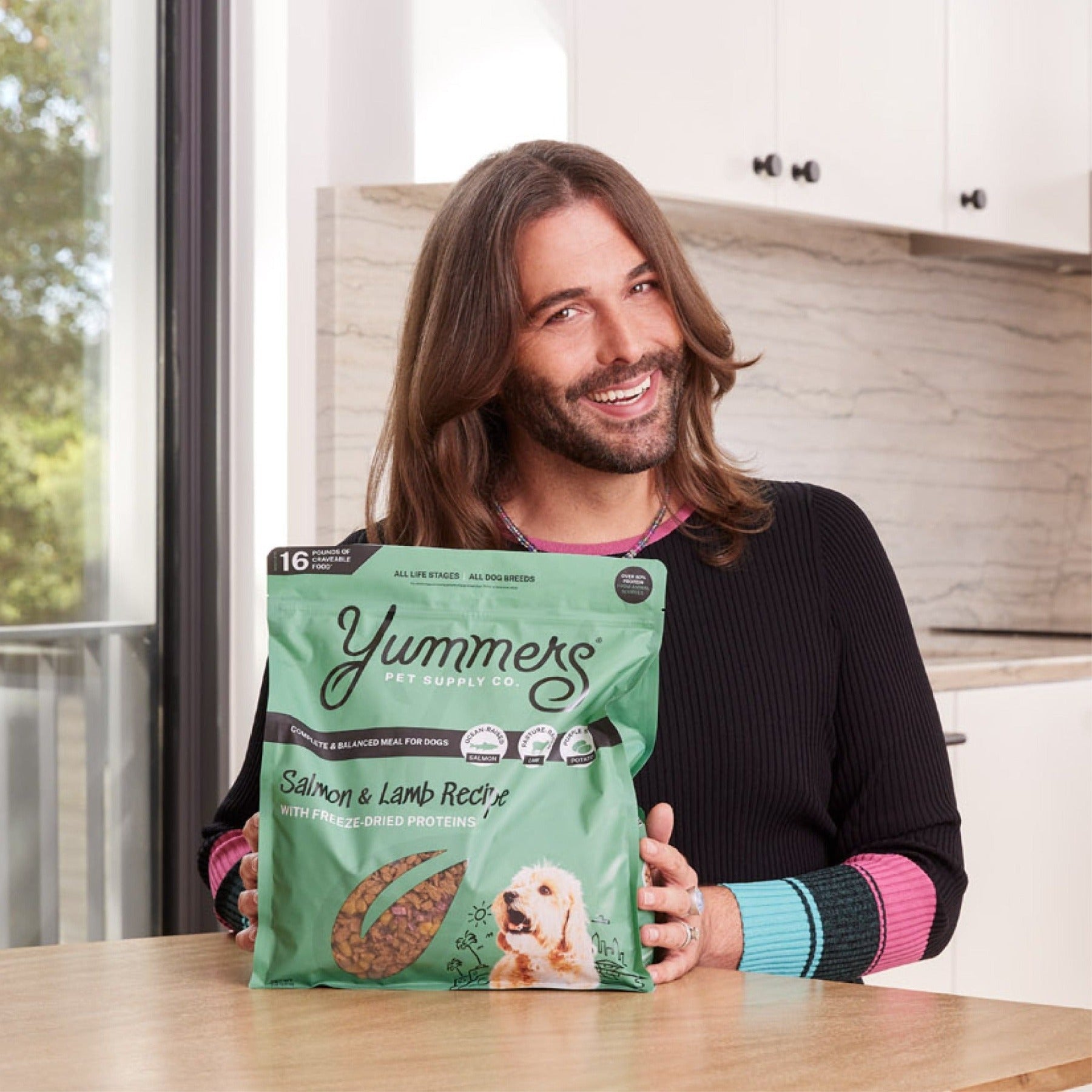 JVN and bag of food